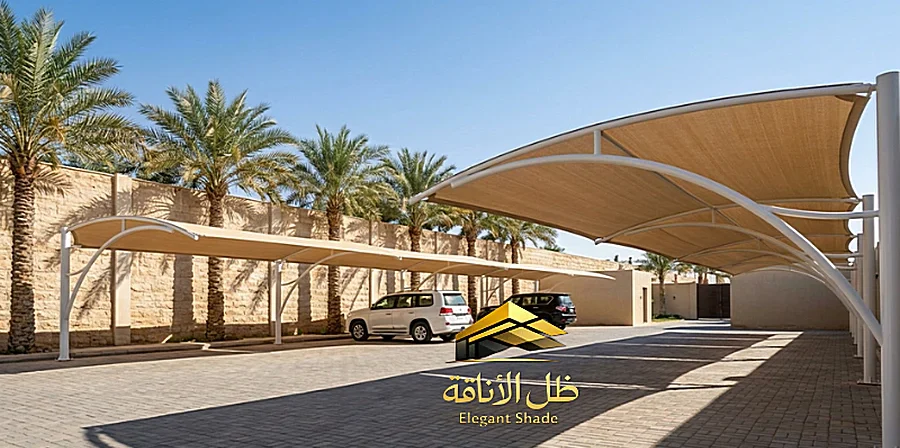 تنفيذ مظلات سيارات في حي المرجان - عزل حراري 100%